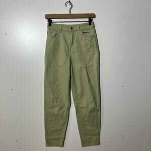H&M Green Classic‎ Slim Straight Chino Pants Womans Size 2
